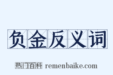 负金反义词是什么意思的图片